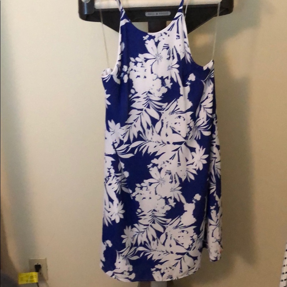 Blue and white sun dress